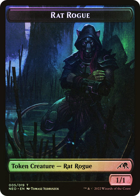 {Rat Rogue Token} // {Samurai Token}\nKamigawa: Neon Dynasty\nSingle\nMagic The Gathering