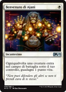 Ajani's Welcome\nCore Set 2019 - Italian\nSingle\nMagic The Gathering