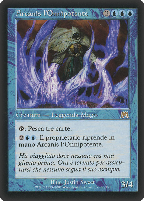 Arcanis the Omnipotent\nOnslaught - Italian\nSingle\nMagic The Gathering