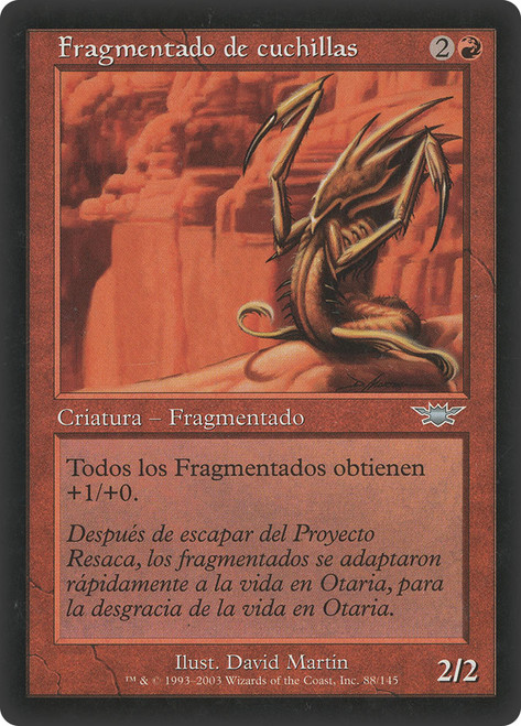 Blade Sliver\nLegions - Spanish\nSingle\nMagic The Gathering