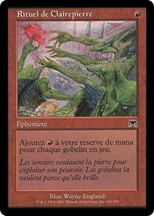 Brightstone Ritual\nOnslaught - French\nSingle\nMagic The Gathering