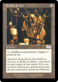 Claws of Gix\nUrza's Saga - French\nSingle\nMagic The Gathering
