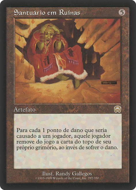 Crumbling Sanctuary\nMercadian Masques - Portuguese\nSingle\nMagic The Gathering