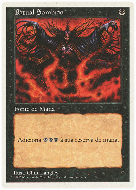 Dark Ritual\n5th Edition - Portuguese\nSingle\nMagic The Gathering