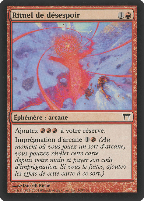 Desperate Ritual\nChampions of Kamigawa - French\nSingle\nMagic The Gathering