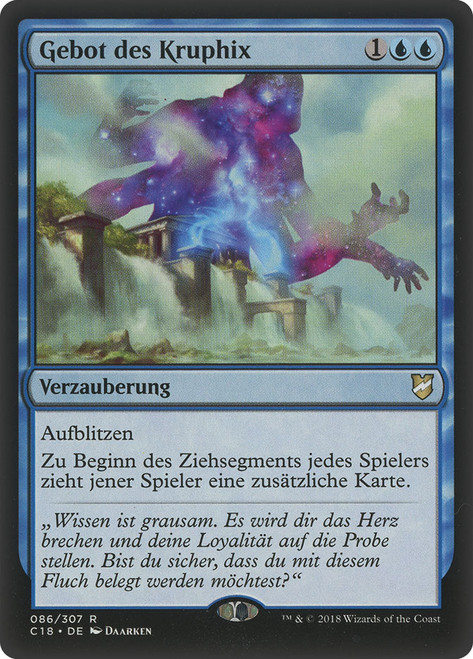 Dictate of Kruphix\nCommander: 2018 Edition - German\nSingle\nMagic The Gathering