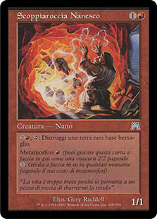 Dwarven Blastminer\nOnslaught - Italian\nSingle\nMagic The Gathering