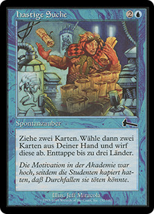 Frantic Search\nUrza's Legacy - German\nSingle\nMagic The Gathering