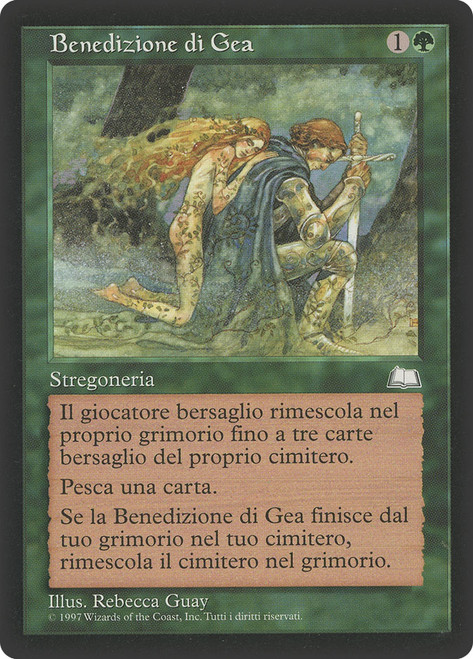Gaea's Blessing\nWeatherlight - Italian\nSingle\nMagic The Gathering
