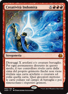 Indomitable Creativity\nAether Revolt - Italian\nSingle\nMagic The Gathering