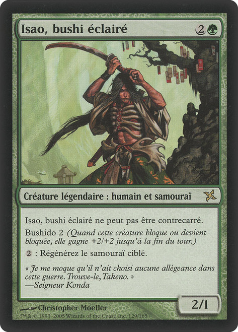 Isao, Enlightened Bushi\nBetrayers of Kamigawa - French\nSingle\nMagic The Gathering
