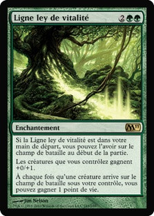 Leyline of Vitality\nMagic 2011 Core Set - French\nSingle\nMagic The Gathering