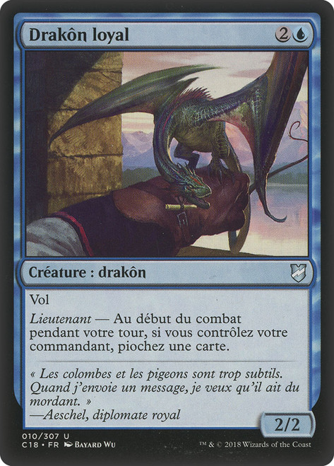 Loyal Drake\nCommander: 2018 Edition - French\nSingle\nMagic The Gathering