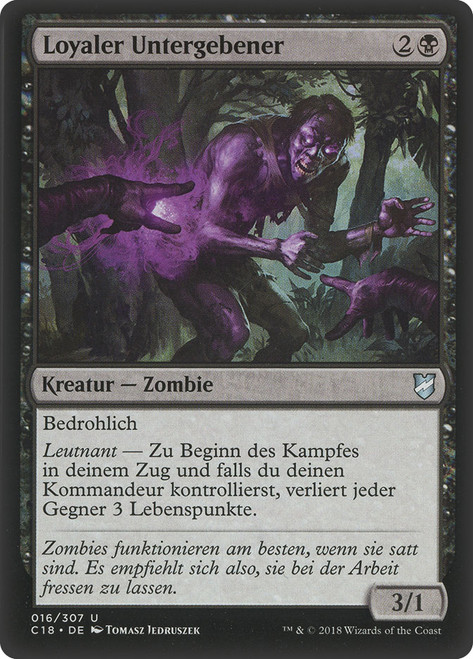 Loyal Subordinate\nCommander: 2018 Edition - German\nSingle\nMagic The Gathering