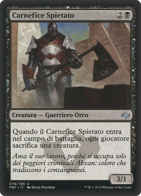 Merciless Executioner\nFate Reforged - Italian\nSingle\nMagic The Gathering