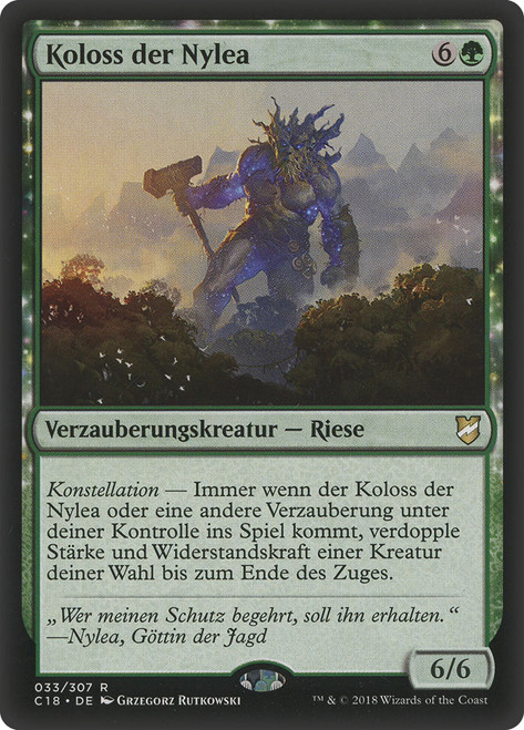 Nylea's Colossus\nCommander: 2018 Edition - German\nSingle\nMagic The Gathering