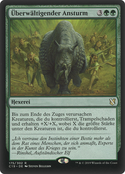 Overwhelming Stampede\nCommander: 2019 Edition - German\nSingle\nMagic The Gathering