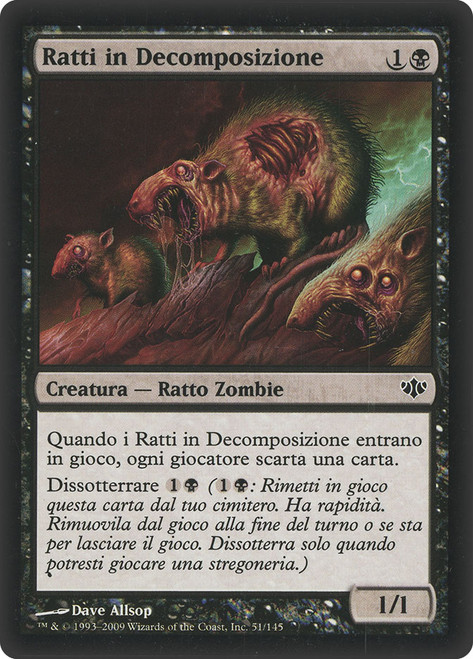 Rotting Rats\nConflux - Italian\nSingle\nMagic The Gathering