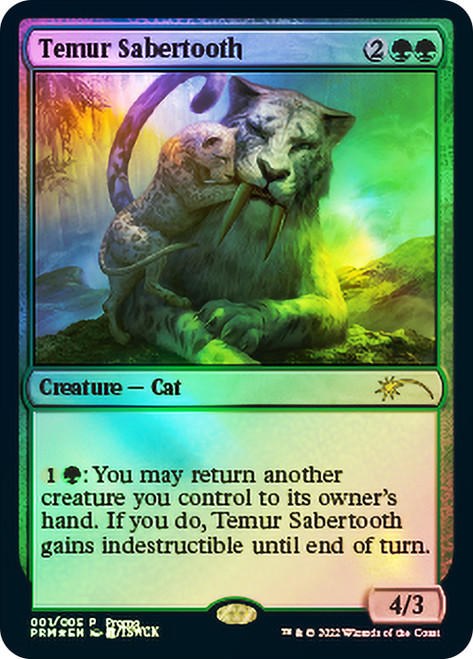 Temur Sabertooth (Lunar New Year)\nPromo: General\nSingle\nMagic The Gathering
