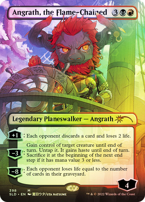 Angrath, the Flame-Chained (Secret Lair) (Borderless)\nPromo: General\nSingle\nMagic The Gathering