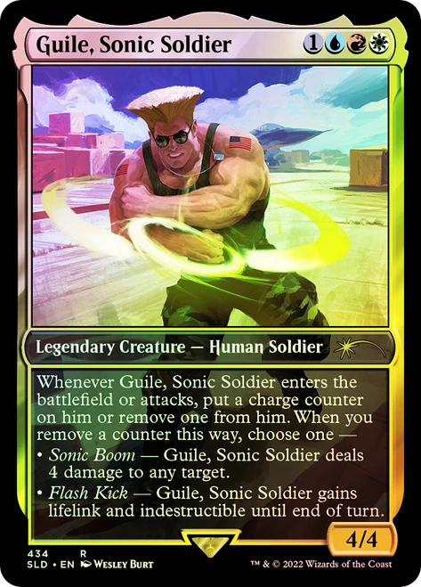 Guile, Sonic Soldier (Secret Lair) (Full Art)\nPromo: General\nSingle\nMagic The Gathering