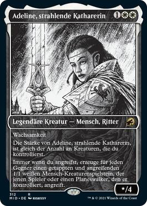 Adeline, Resplendent Cathar (Showcase)\nInnistrad: Midnight Hunt - Variants - German\nSingle\nMagic The Gathering