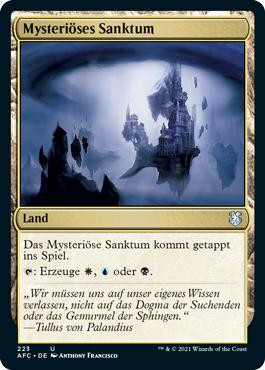 Arcane Sanctum\nAdventures in the Forgotten Realms Commander - German\nSingle\nMagic The Gathering