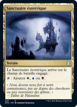Arcane Sanctum\nAdventures in the Forgotten Realms Commander - French\nSingle\nMagic The Gathering