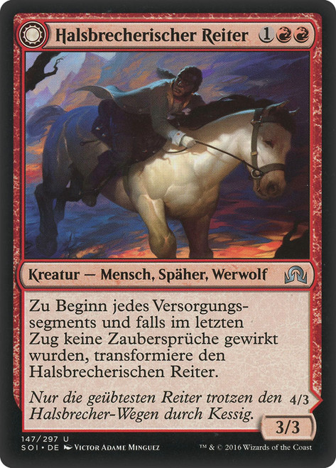 Breakneck Rider // Neck Breaker\nShadows over Innistrad - German\nSingle\nMagic The Gathering