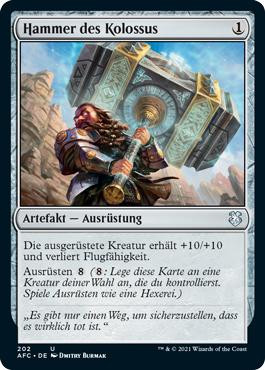 Colossus Hammer\nAdventures in the Forgotten Realms Commander - German\nSingle\nMagic The Gathering