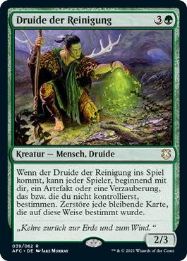 Druid of Purification\nAdventures in the Forgotten Realms Commander - German\nSingle\nMagic The Gathering