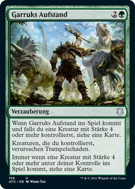 Garruk's Uprising\nAdventures in the Forgotten Realms Commander - German\nSingle\nMagic The Gathering
