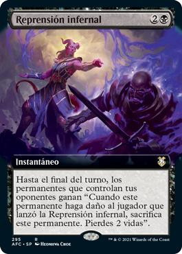 Hellish Rebuke (Extended Art)\nAdventures in the Forgotten Realms Commander - Variants - Spanish\nSingle\nMagic The Gathering