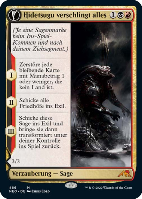 Hidetsugu Consumes All // Vessel of the All-Consuming (Extended Art)\nKamigawa: Neon Dynasty - Variants - German\nSingle\nMagic The Gathering