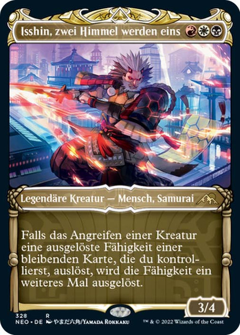 Isshin, Two Heavens as One (Showcase)\nKamigawa: Neon Dynasty - Variants - German\nSingle\nMagic The Gathering