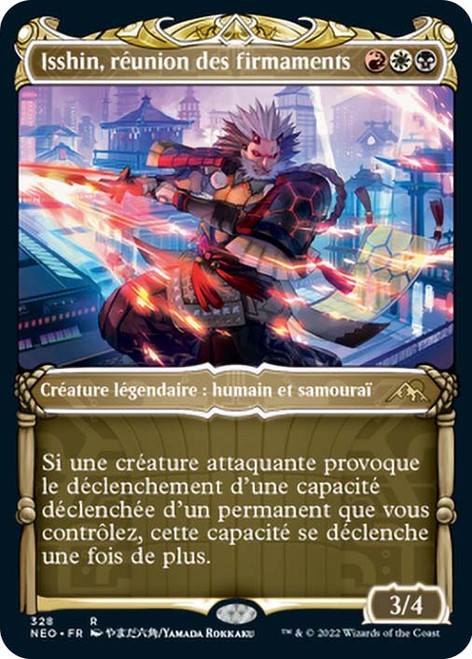 Isshin, Two Heavens as One (Showcase)\nKamigawa: Neon Dynasty - Variants - French\nSingle\nMagic The Gathering