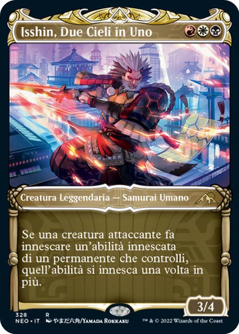 Isshin, Two Heavens as One (Showcase)\nKamigawa: Neon Dynasty - Variants - Italian\nSingle\nMagic The Gathering