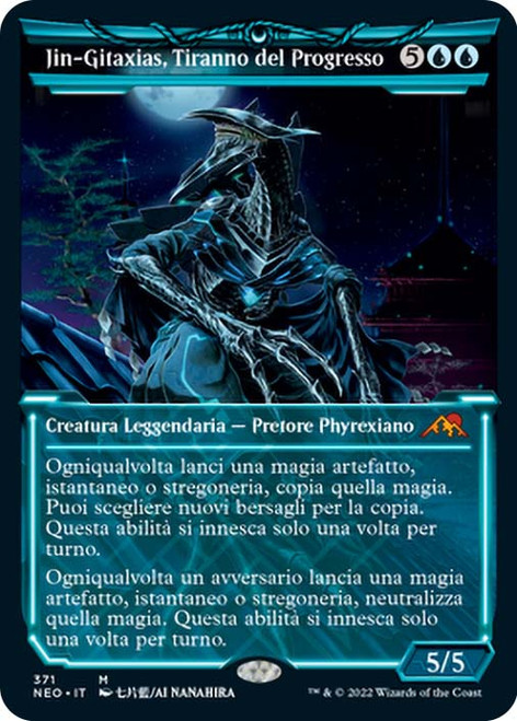 Jin-Gitaxias, Progress Tyrant (Showcase)\nKamigawa: Neon Dynasty - Variants - Italian\nSingle\nMagic The Gathering