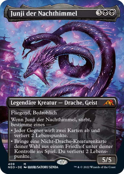 Junji, the Midnight Sky (Borderless)\nKamigawa: Neon Dynasty - Variants - German\nSingle\nMagic The Gathering
