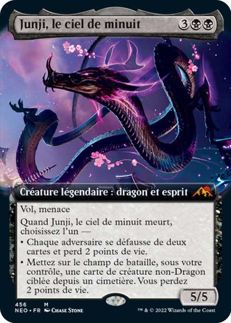 Junji, the Midnight Sky (Extended Art)\nKamigawa: Neon Dynasty - Variants - French\nSingle\nMagic The Gathering