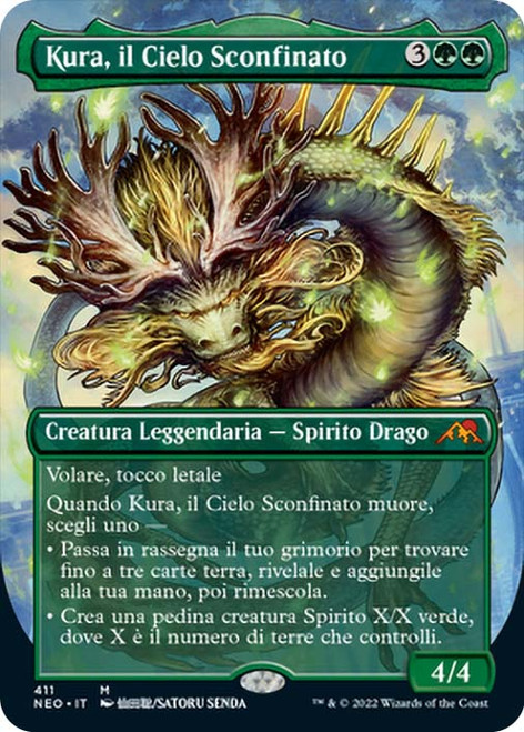 Kura, the Boundless Sky (Borderless)\nKamigawa: Neon Dynasty - Variants - Italian\nSingle\nMagic The Gathering