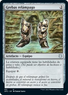 Lightning Greaves\nAdventures in the Forgotten Realms Commander - Spanish\nSingle\nMagic The Gathering