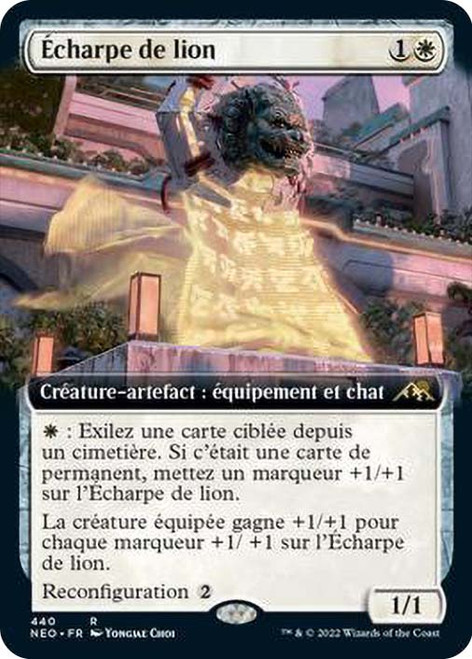 Lion Sash (Extended Art)\nKamigawa: Neon Dynasty - Variants - French\nSingle\nMagic The Gathering