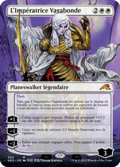 The Wandering Emperor (Borderless)\nKamigawa: Neon Dynasty - Variants - French\nSingle\nMagic The Gathering