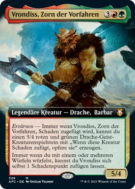 Vrondiss, Rage of Ancients (Extended Art)\nAdventures in the Forgotten Realms Commander - Variants - German\nSingle\nMagic The Gathering