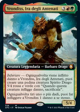 Vrondiss, Rage of Ancients (Extended Art)\nAdventures in the Forgotten Realms Commander - Variants - Italian\nSingle\nMagic The Gathering