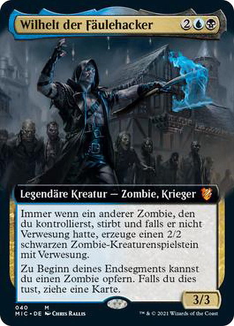 Wilhelt, the Rotcleaver (Extended Art)\nInnistrad: Midnight Hunt Commander - Variants - German\nSingle\nMagic The Gathering