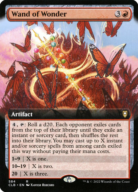 Wand of Wonder (Extended Art)\nCommander Legends: Battle for Baldur's Gate - Variants\nSingle\nMagic The Gathering