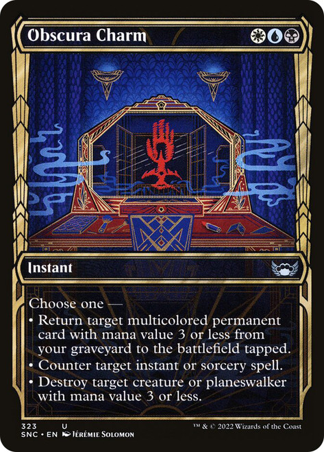 Obscura Charm (Showcase)\nStreets of New Capenna - Variants\nSingle\nMagic The Gathering
