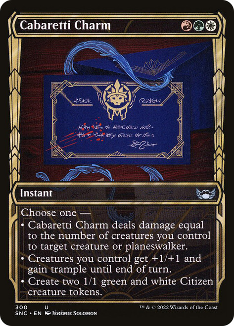 Cabaretti Charm (Showcase)\nStreets of New Capenna - Variants\nSingle\nMagic The Gathering